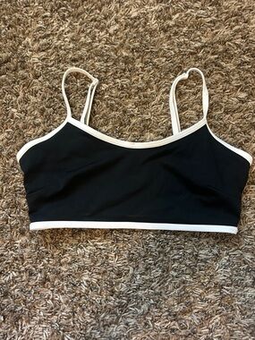 JoyLab Black and White Strappy Sports Bra